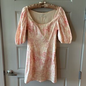 Urban Outfitters Pink and Cream Mini Dress
